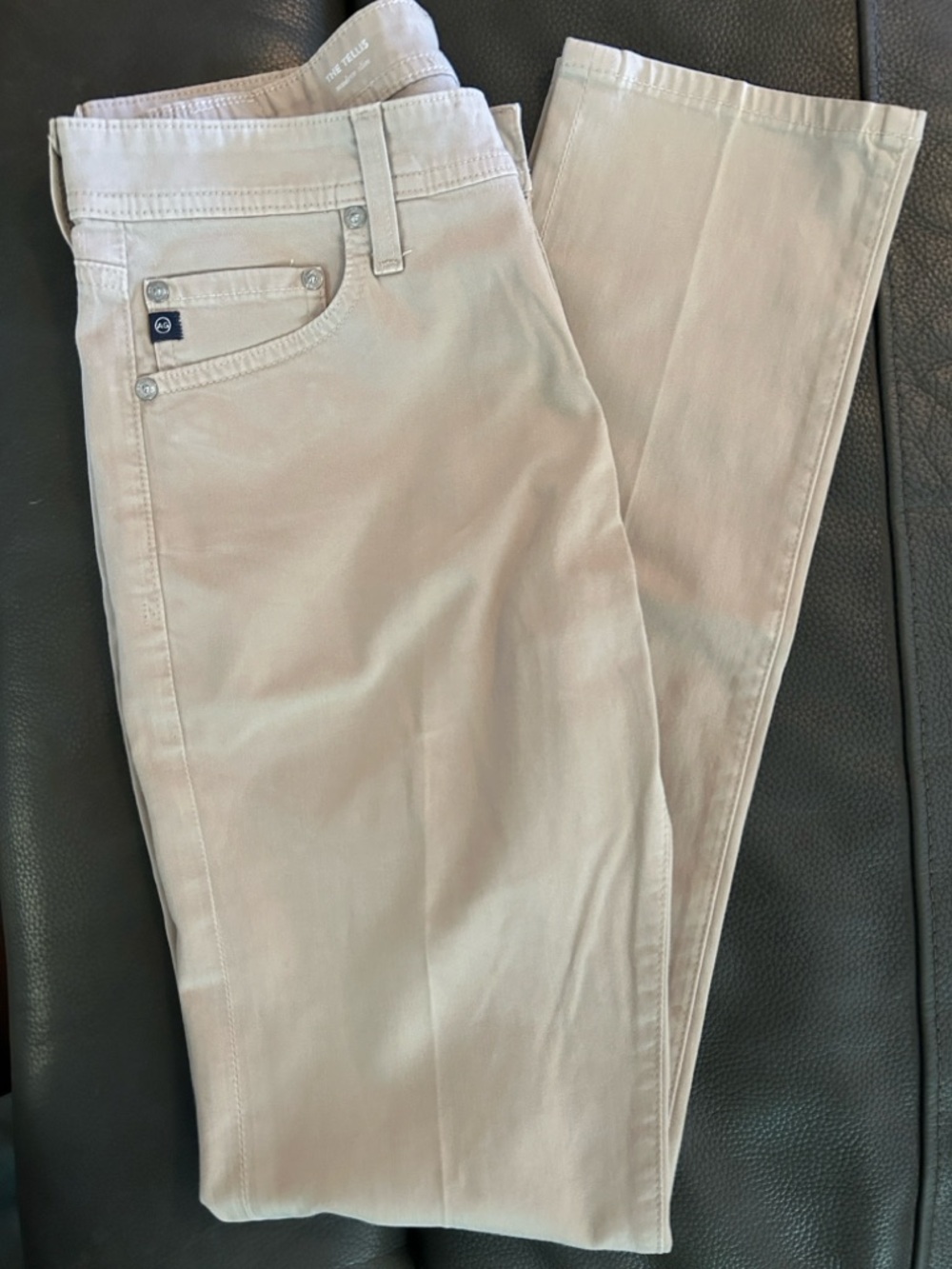 AG Adriano Goldschmied Men's Khaki Chinos - Light Tan Tullis Modern Slim (30x34)